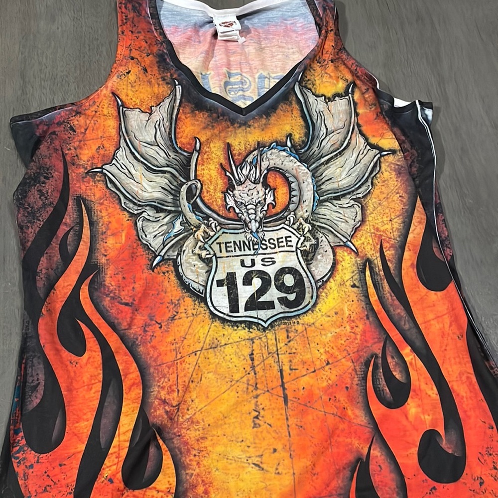 Harley davidson tail of the dragon tank top